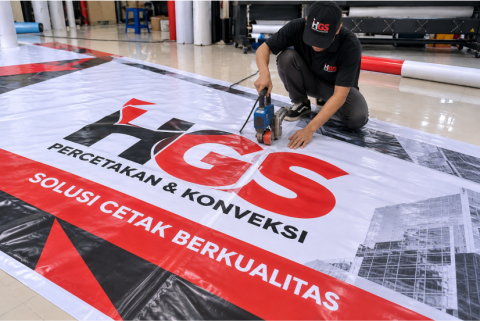 Jasa penyambungan Spanduk Besar