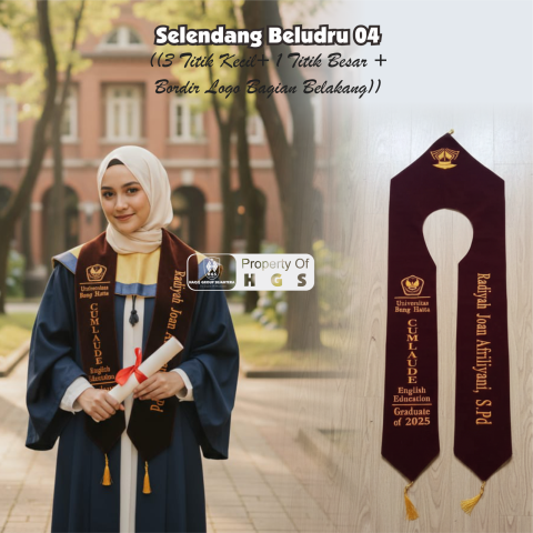 Selendang Beludru 04 (Model Jubah)