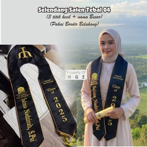 Selendang Saten tebal  04 (Model Jubah)