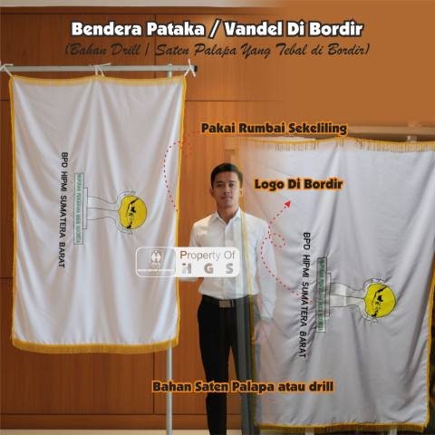 Bendera Bordir (Petaka / vandel) 1 sisi