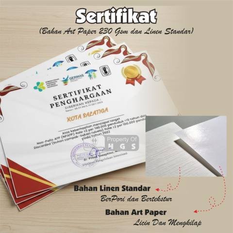 Sertif 230-260 gsm 2 sisi
