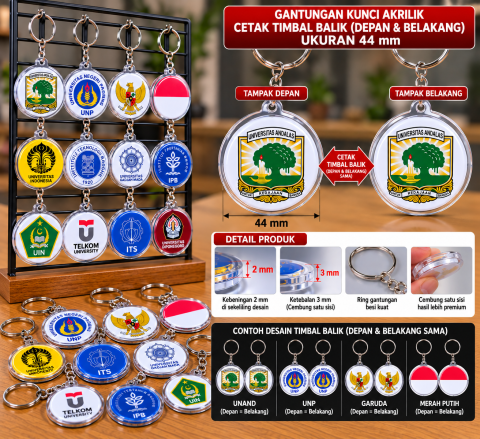 Ganci akrilik Dia. 45 MM 2 sisi
