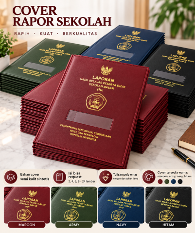 Raport Semi Kulit + Embos Emas isi 20