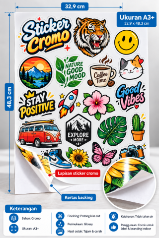 Sticker Cromo A3+ (325x485 mm)